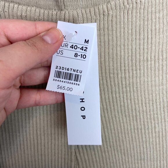 NWT Topshop ribbed‎ brown flare pants size 8-10 - Picture 5 of 8